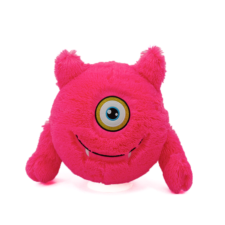 Plush Halloween Fuzzy Green Stuffed Monsters with Inner PVC Ball Material
