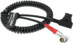Red Scarlet Epic Camera Power Coiled Twist Cable 6 Pin Right Angle Female to