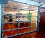 UV Proof 3mm 5000mm Width Glass Panel Garage Doors