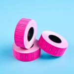 Supermarket Price Tag Sticker Roll Orange 21mm Blank Sticker Paper Roll