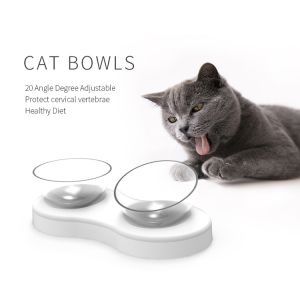 China Elevated Double Cat Food Bowls Funny For Small Animals 32.3*16.5*9.5cm wholesale