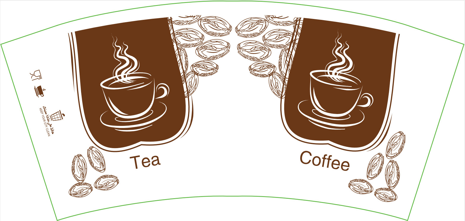 Food Grade Paper Cup Fan High Bulk PE Coated For Hot Drink