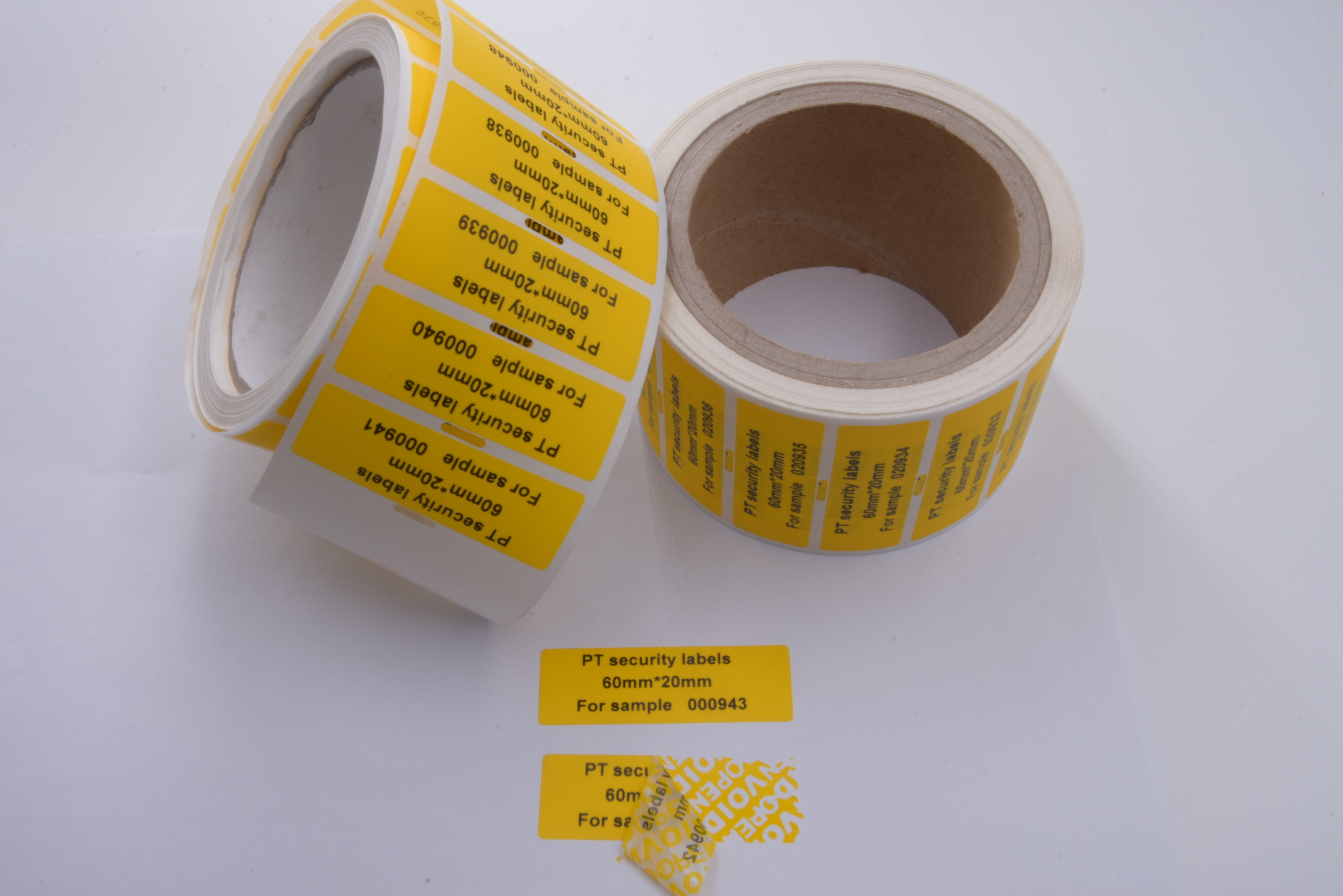 Non Transfer Void Open Tamper Evident Seal Label Custom Logo Printed Security
