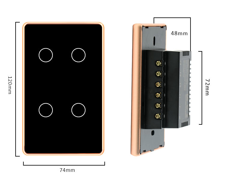 1/2/3/4 Gang Smart Switch Wifi Wireless Touch Remote Control Electronic Wall Switches With Google&Alexa