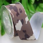 Grosgrain Polyster Ribbon , Sublimation 25cm Gift Packing Camouflage Ribbon