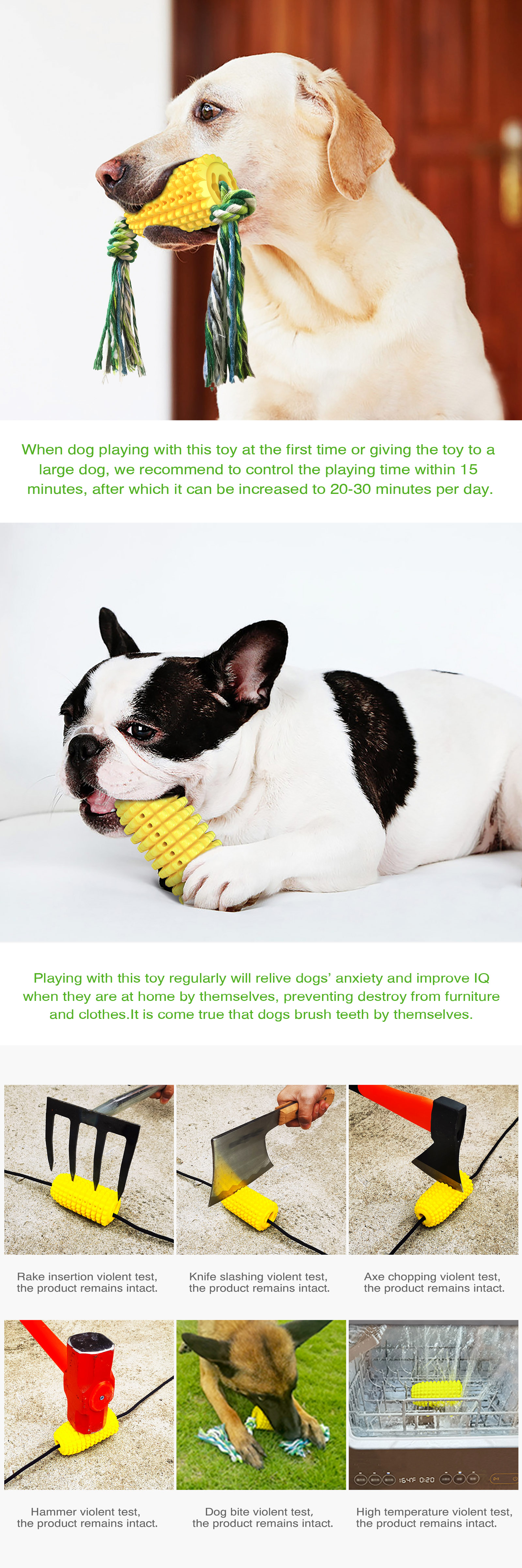 High-quality Clean Yellow Corn Molar Rod For Pet Animals With Customization