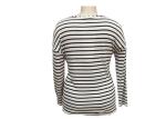 Ladies Yarn Dye Shirt Ladies Long Sleeves Shirt Round-neckline Rayon Elastane