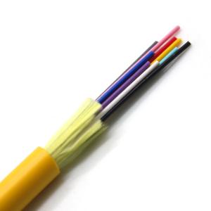 China OEM GJFJV Indoor Non-Metal Breakout Cable 12 Cores Kevlar PE Sheath Fiber Optic Cable wholesale