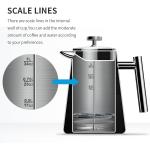 1000ML Automatic French Press Coffee Maker Travel Stainless Steel Double Wall