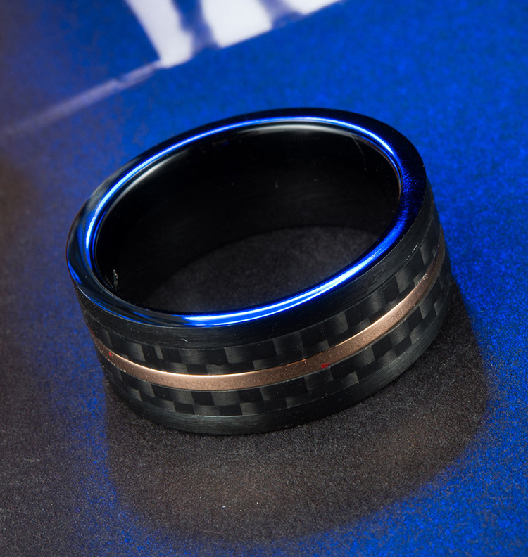 Luxury Fashion Couple Stainless Steel Rings Waterproof Round Men's Rotating Ring