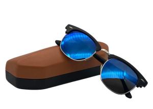 China Sunglasses Packaging Hard Metal Clamshell Glasses Case wholesale