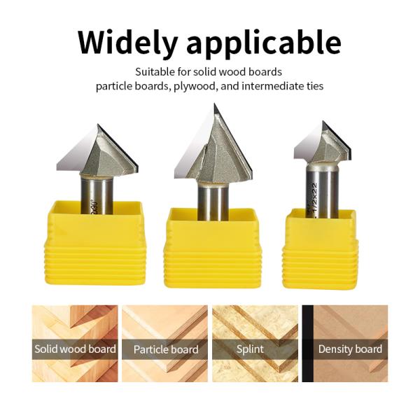 Customizable Carving CNC Wood Bit Carbide Wood End Mill 2 Flute 3D V Bit For Cnc Router
