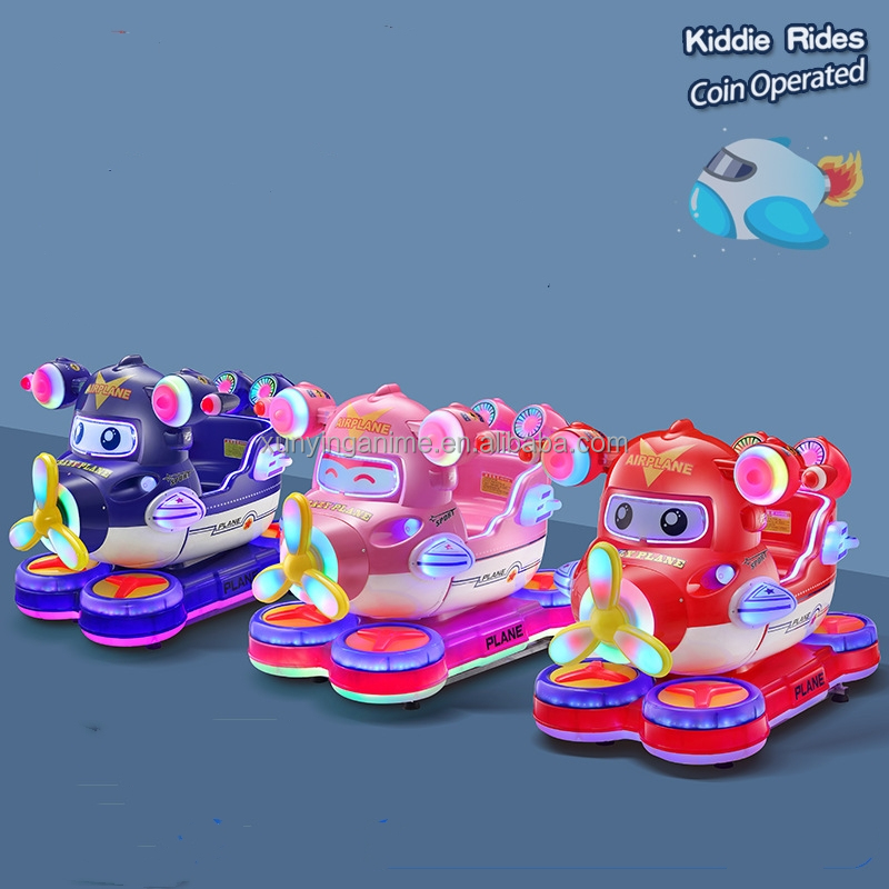 85*51*96cm Plane Plastic Kiddy Ride MP5 Kids Swing Machine at Amusement Game Center