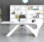 Simple modern white paint executive desk boss desk office furniture light luxury