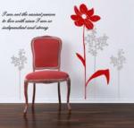PVC Art Personalised Wall Flower Stickers G246, /Floral Wall Stickers /Design