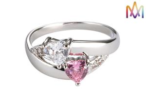 China Mylongingcharm 3g Copper Heart Shaped Personalized Jewelry Ring wholesale