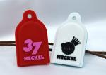 Embossed Matt PVC Rubber Keychain SGS 3D PVC Keychain Purple Red White