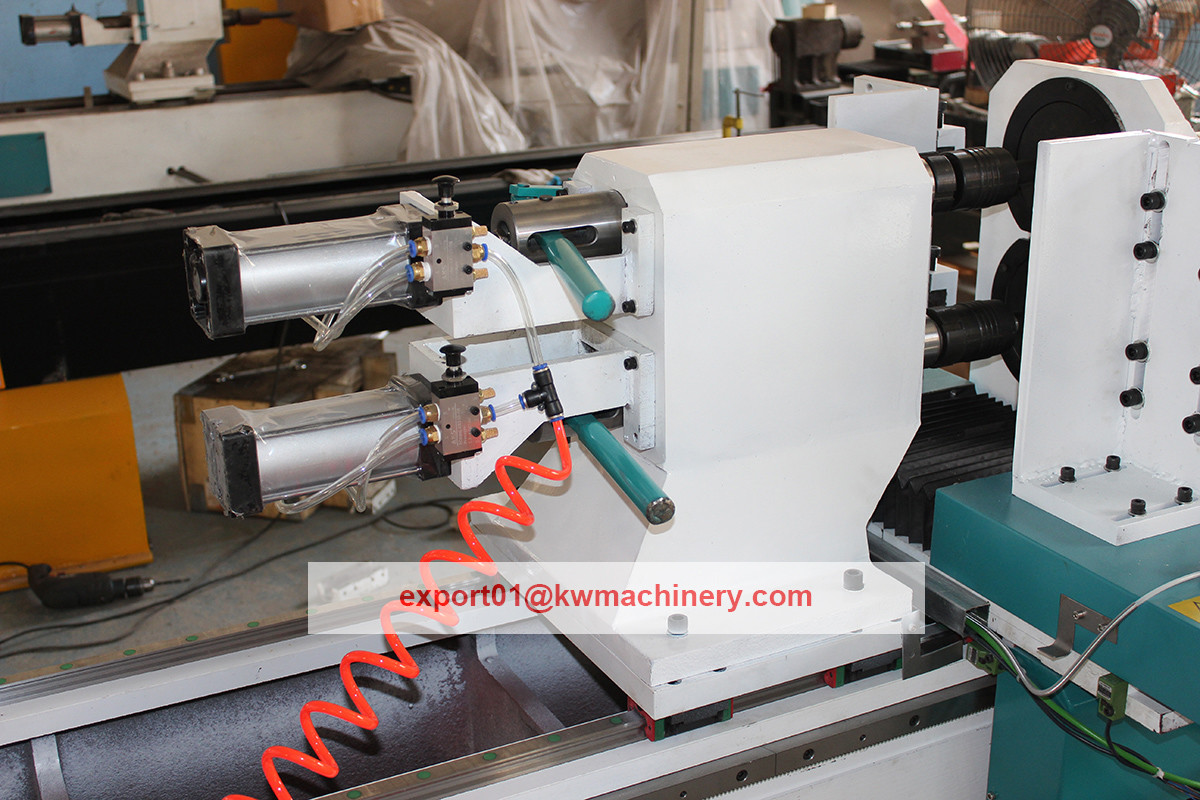 cnc wood lathe double turning spindle cnc wood lathe