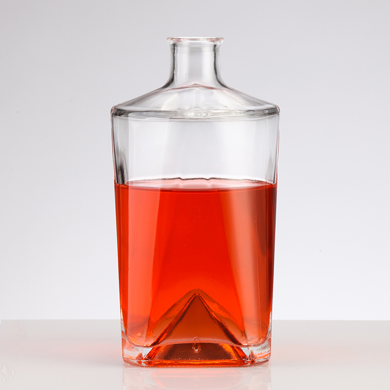 Natural Wooden Cork and Clear Glass Luxury Flint Gin Bottle 100ml 200ml 375ml 500ml 750ml