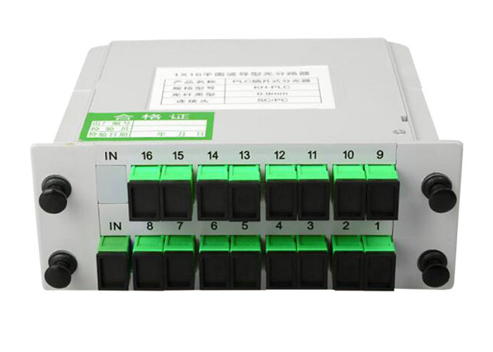 SC APC 1x16 Splitter Box For Fiber Optic Cable, Cassette Plc Fiber Optic Splitter