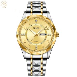 China Luxury Stainless Steel Strap Band Wrist Watches Business Watch Quartz Waterproof Fashion Watch wholesale