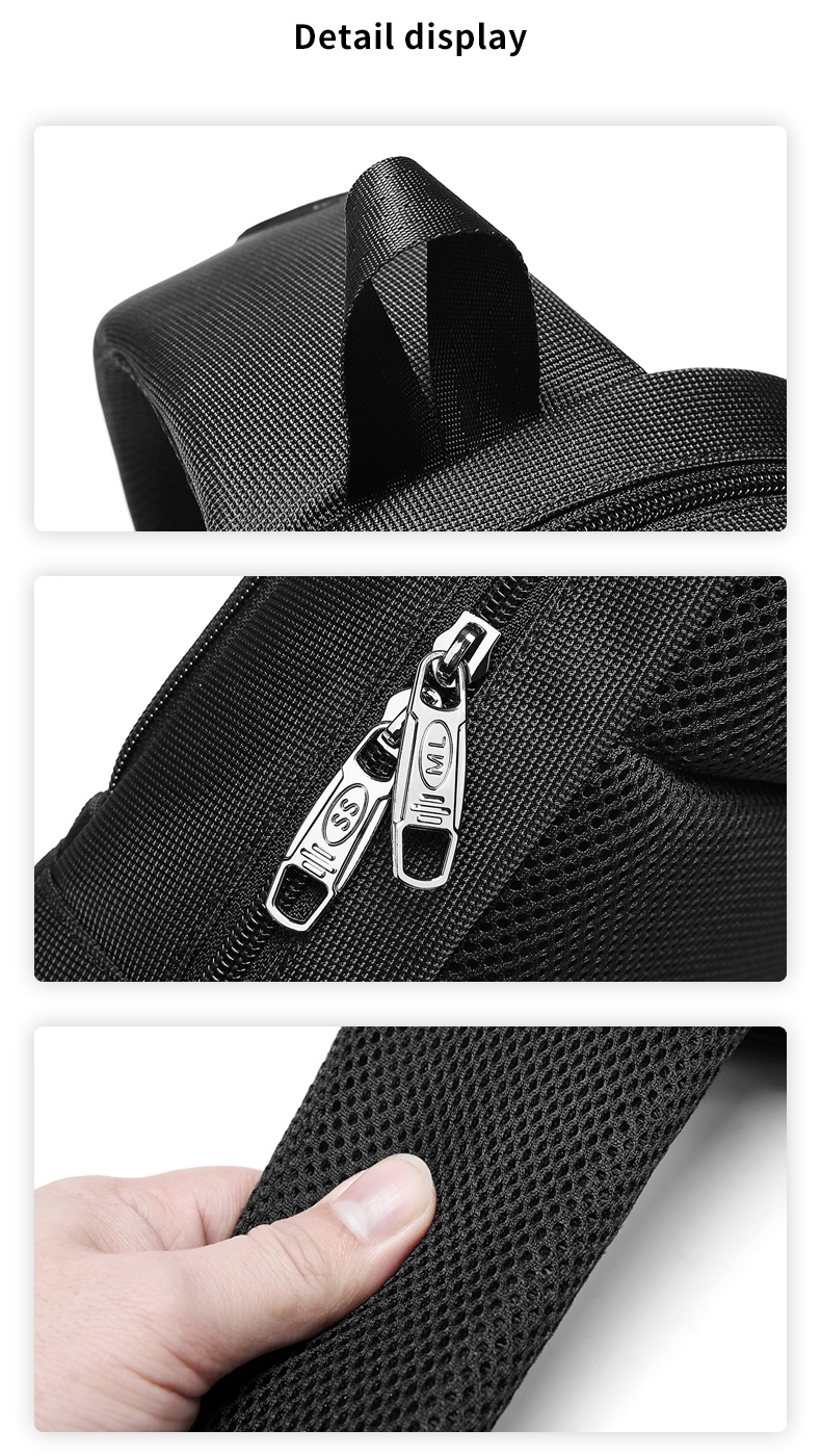 OEM ODM Lightweight Waterproof Crossbody Bag Mens Sling Backpack With Usb Port