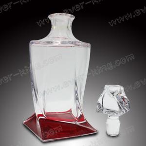 China 750 ML Crystal White Flint Alcohol Drinking Bottle wholesale