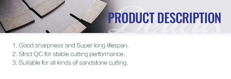 Sandwich Layer Segment Sandstone Stone Diamond Tips for Single Blade Machine 1200mm
