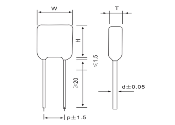 0.0022UF 1200V Polyester Film Capacitor CL11 1200V222J