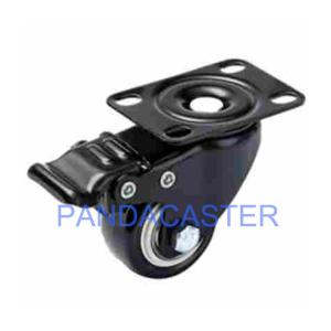 China Durable Low Profile Furniture Casters , 50mm Castors With Brakes wholesale