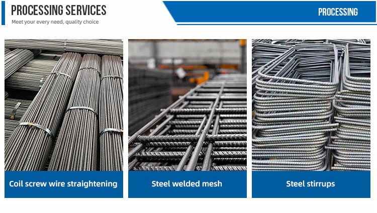 Customized Diameter 12mm 16mm 18mm HRB335 HRB350 HRB400 HRB450 HRB500 Reinforcing Carbon Steel Rebar for Construction