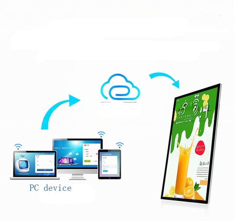 55 Inch TFT LCD LED Self Order Terminal Menu Board Advertising Kiosk