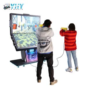China 55 Inches Coin Operated Arcade Machine 4 Players Double Screen Hunting CS Gaming wholesale