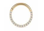 Dia 9mm 11mm 18k Gold Nose Stud , Nose Ring Piercing With 0.14ct Natural