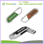 High Speed Foldout Carabiner USB Flash Drive 64GB to 1TB Leather Pen Drive 32GB