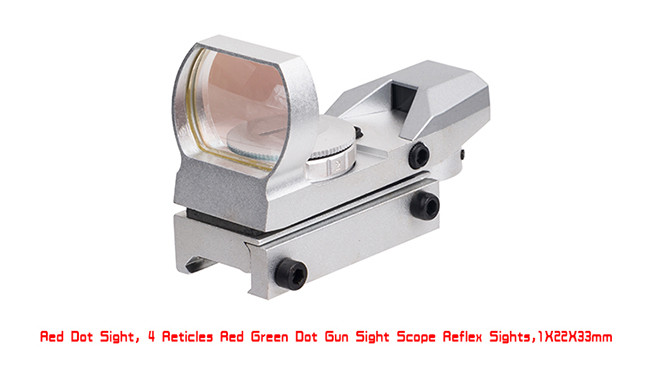 Outdoor Hunting Red Dot Sight 1 X 22 X 33mm 4 Reticles Red Green Dot Sight Scope Reflex Sights