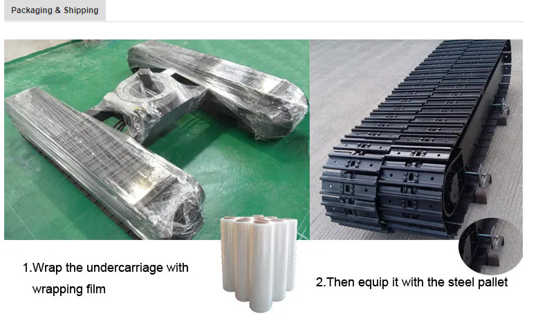 Hydraulic Rubber And Steel Crawler Track Undercarriage With Folding Tower