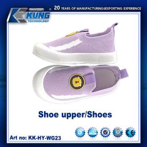 China Non Slip Children Safety Shoes Upper With Customized Logo Printing wholesale