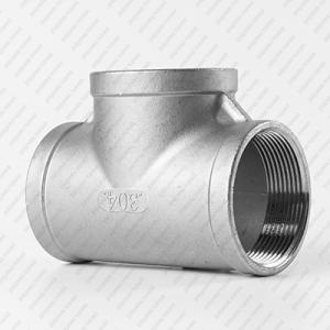 China Stainless Steel Female Thread Equal Tee BSP NPT Fittings wholesale