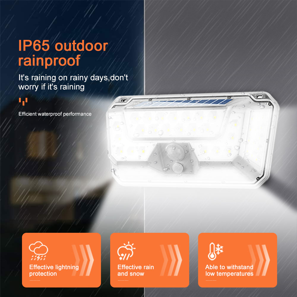 3000MAH 5.5V 2.5W Waterproof Solar Street Light 6500K Outdoor PIR Sensor