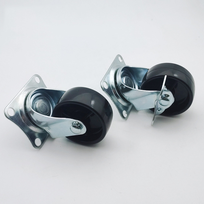 Light Duty 1inch to 3inch Furniture PP Black Swivel Caster Wheel