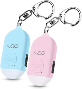 China USB Rechargeable 130db Personal Safety Alarm Siren Rape Keychain wholesale