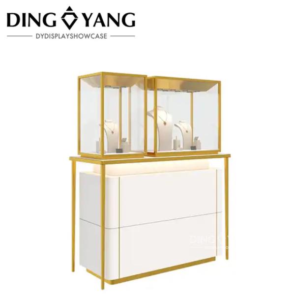 Custom Jewelry Display Cases Durable Sophisticated Design Style With Lights