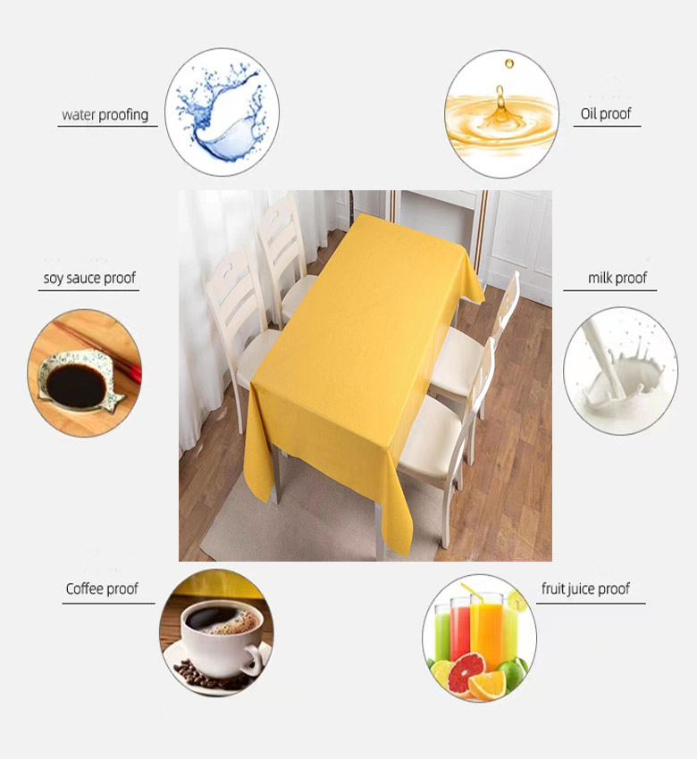 Modern Washable Table Cloth for Wedding Fabric Rectangular and Round Dining Tables