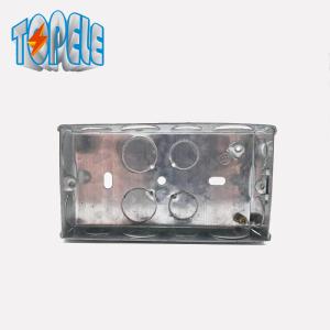 China 0.6mm Bs4662 2 Gang 25mm Metal Flush Box Steel wholesale