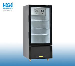 China HGI Single Door Upright Showcase Cooler Commercial Upright Display Fridge 126 Liter wholesale