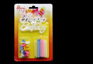 China Spiral Birthday Candles With Plastic Flower Holder wholesale