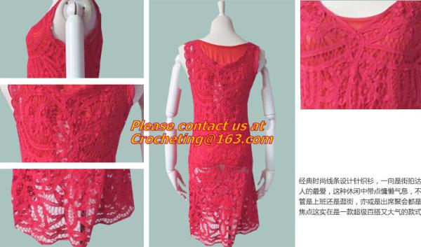 clothing summer Hollow out belt sexy knitted crover up crochet beach dress robe