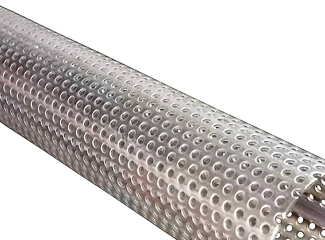 Mild Carbon Steel Perforated Pipe Filter Screen Mesh With Perfect Recyclability