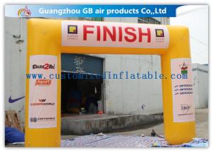 China Yellow Inflatable Finish Arch With Blower 0.6mm PVC Tarpaulin wholesale